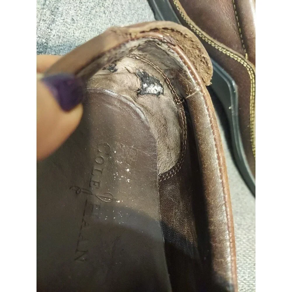Cole Haan Tucker Venetian Loafer Mens 10M‎ Dark Brown Leather Slip In Shoes